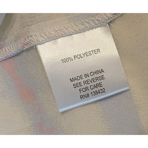 ModCloth Boho Go Chiffon Blouse Sheer Peasant Top Size 3X Tie-dye Sheer - Picture 6 of 10